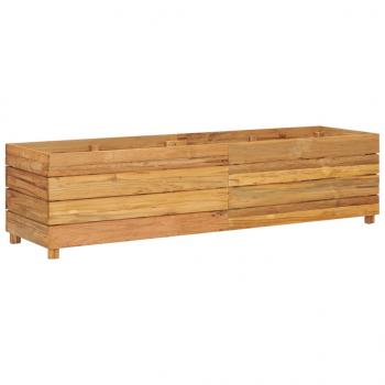 Hochbeet 150x40x38 cm Teak Altholz und Stahl