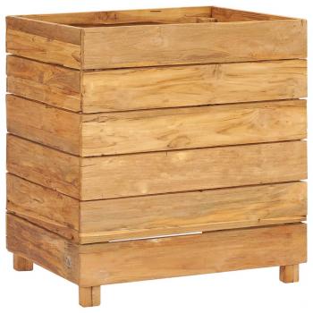 Hochbeet 50x40x55 cm Teak Altholz und Stahl