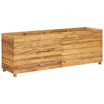 Hochbeet 150x40x55 cm Teak Altholz und Stahl