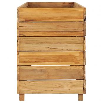 Hochbeet 150x40x55 cm Teak Altholz und Stahl