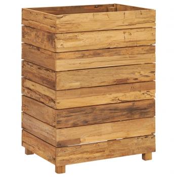 Hochbeet 50x40x72 cm Teak Altholz und Stahl