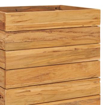 Hochbeet 50x40x72 cm Teak Altholz und Stahl