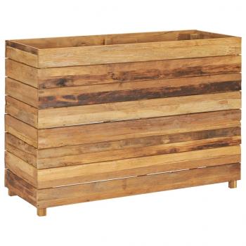 Hochbeet 100x40x72 cm Teak Altholz und Stahl