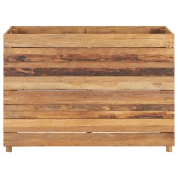 Hochbeet 100x40x72 cm Teak Altholz und Stahl