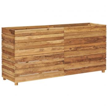 Hochbeet 150x40x72 cm Teak Altholz und Stahl