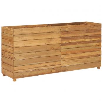 Hochbeet 150x40x72 cm Teak Altholz und Stahl