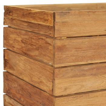 Hochbeet 150x40x72 cm Teak Altholz und Stahl