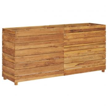 Hochbeet 150x40x72 cm Teak Altholz und Stahl