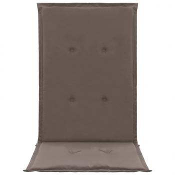 Gartenstuhlauflagen für Hochlehner 4Stk. Taupe 120x50x3cm Stoff