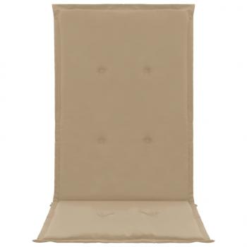 Gartenstuhlauflagen für Hochlehner 4Stk. Beige 120x50x3cm Stoff