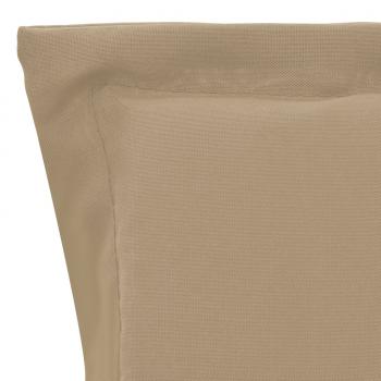 Gartenstuhlauflagen für Hochlehner 4Stk. Beige 120x50x3cm Stoff