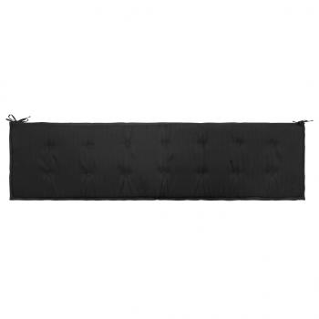 Gartenbank-Auflage Schwarz 200x50x3 cm Oxford-Gewebe