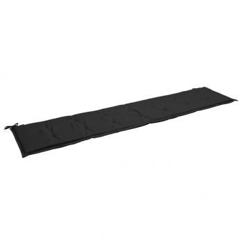 Gartenbank-Auflage Schwarz 200x50x3 cm Oxford-Gewebe