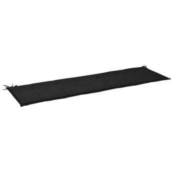 Gartenbank-Auflage Schwarz 180x50x3 cm Oxford-Gewebe