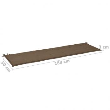 Gartenbank-Auflage Taupe 180x50x3 cm Oxford-Gewebe