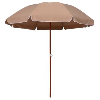 ARDEBO.de - Sonnenschirm mit Stahlmast 240 cm Taupe