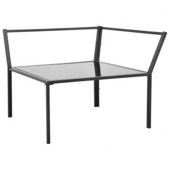 5-tlg. Garten-Lounge-Set mit Auflagen Aluminium Dunkelgrau