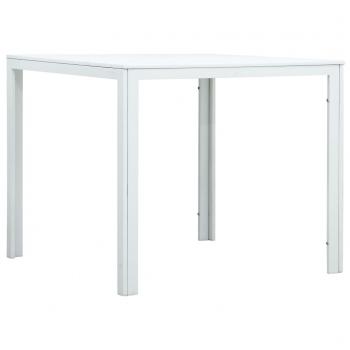 ARDEBO.de - Couchtisch Weiß 78x78x74 cm HDPE Holzoptik