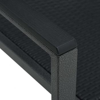 Gartenstühle 4 Stk. Schwarz Kunststoff Rattan-Optik