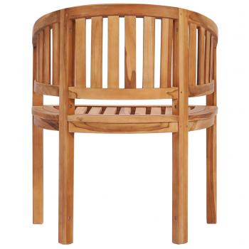 Bananenstühle 2 Stk. Massivholz Teak