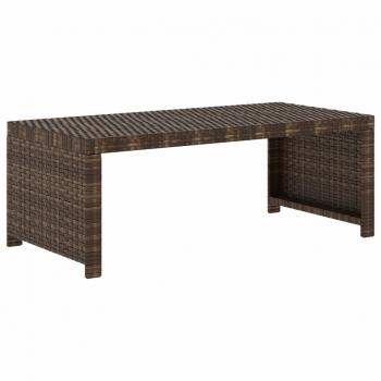 5-tlg. Garten-Lounge-Set mit Auflagen Poly Rattan Braun