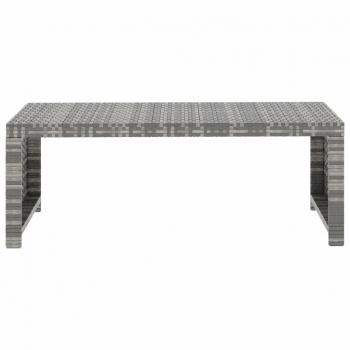 5-tlg. Garten-Lounge-Set mit Auflagen Poly Rattan Grau