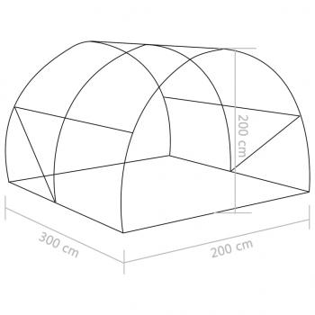 Gewächshaus 6 m² 3x2x2 m