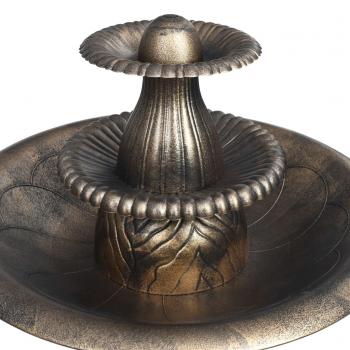 Vogelbad mit Springbrunnen Bronzen 50×91 cm Kunststoff