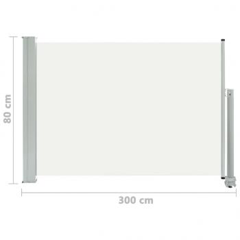 Ausziehbare Seitenmarkise 80×300 cm Creme