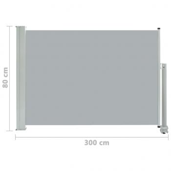 Ausziehbare Seitenmarkise 80×300 cm Grau