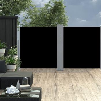 ARDEBO.de - Ausziehbare Seitenmarkise Schwarz 120 x 600 cm