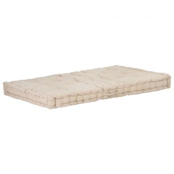 ARDEBO.de - Palettenkissen Baumwolle 120×80×10 cm Beige