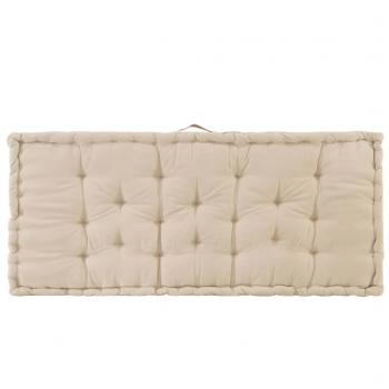 Palettenkissen Baumwolle 120×80×10 cm Beige