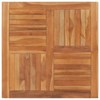 ARDEBO.de - Tischplatte Massivholz Teak Quadratisch 90×90×2,5 cm 