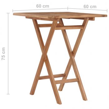 Gartentisch Klappbar 60×60×75 cm Massivholz Teak