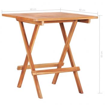 Bistrotisch Klappbar 60x60x65 cm Massivholz Teak