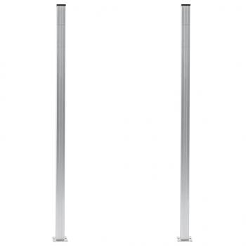 ARDEBO.de - Zaunpfosten 2 Stk. Aluminium 185 cm