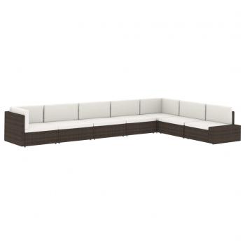 Modulares Sofa-Eckteil mit Armlehne (links) Poly Rattan Schwarz