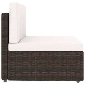 2-tlg. Garten-Lounge-Set Poly Rattan Braun