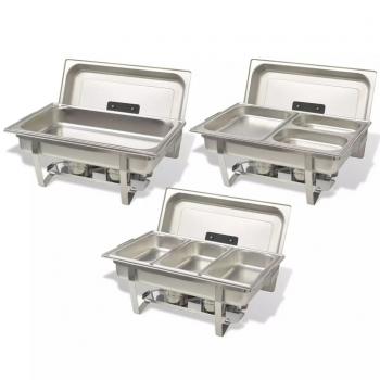 Chafing Dish Set 3-tlg. Edelstahl