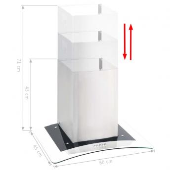 Wandmontierte Dunstabzugshaube 60 cm Edelstahl 756 m³/h LED