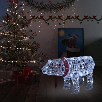 ARDEBO.de - LED-Bär Weihnachtsdekoration 45 LEDs 71x20x38 cm Acryl