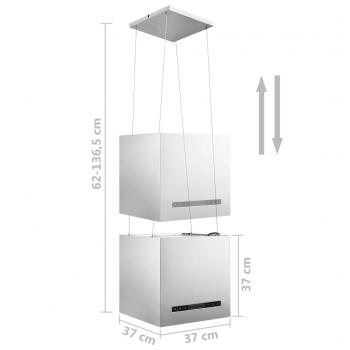 Hängende Inselhaube Touch-Sensor LCD 37 cm Edelstahl