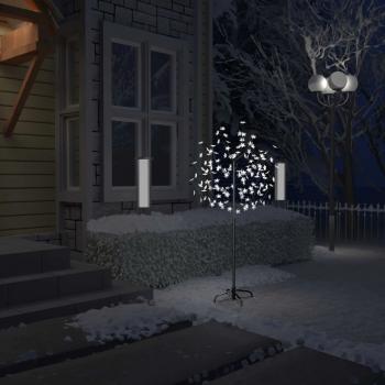 ARDEBO.de - Weihnachtsbaum 120 LEDs Kaltweißes Licht Kirschblüten 150 cm