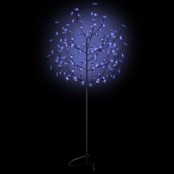 Weihnachtsbaum 120 LEDs Blaues Licht Kirschblüten 150 cm