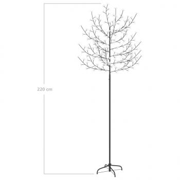 Weihnachtsbaum 220 LEDs Kaltweißes Licht Kirschblüten 220 cm