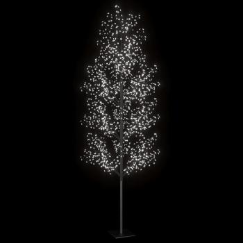 Weihnachtsbaum 1200 LEDs Kaltweißes Licht Kirschblüten 400 cm