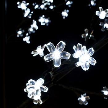 Weihnachtsbaum 1200 LEDs Kaltweißes Licht Kirschblüten 400 cm