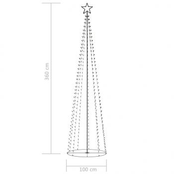 Weihnachtsbaum in Kegelform 400 LEDs Warmweiß 100x360 cm