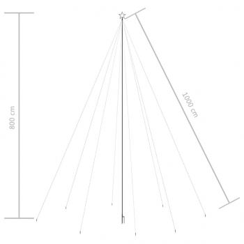 LED-Lichterkette Weihnachtsbaum Indoor Outdoor 1300 LEDs 8 m